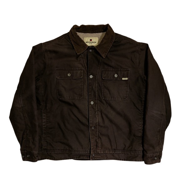 Woolrich Other - Vintage Woolrich Barn Jacket Mens Size XL Sherpa Lined Canvas Chore Coat Barn